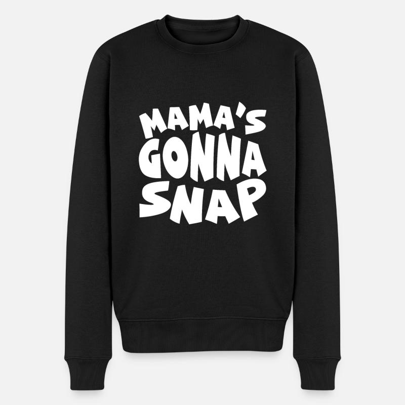 Maman va Snap - Pull Premium bio Homme - noir