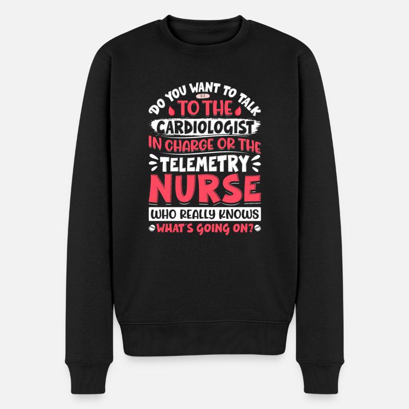 Nursing Assistent Design - Männer Premium Bio Pullover - Schwarz