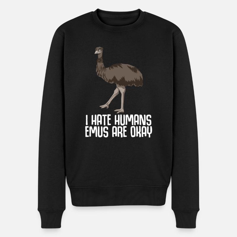 Emu drôle Emus - Pull Premium bio Homme - noir