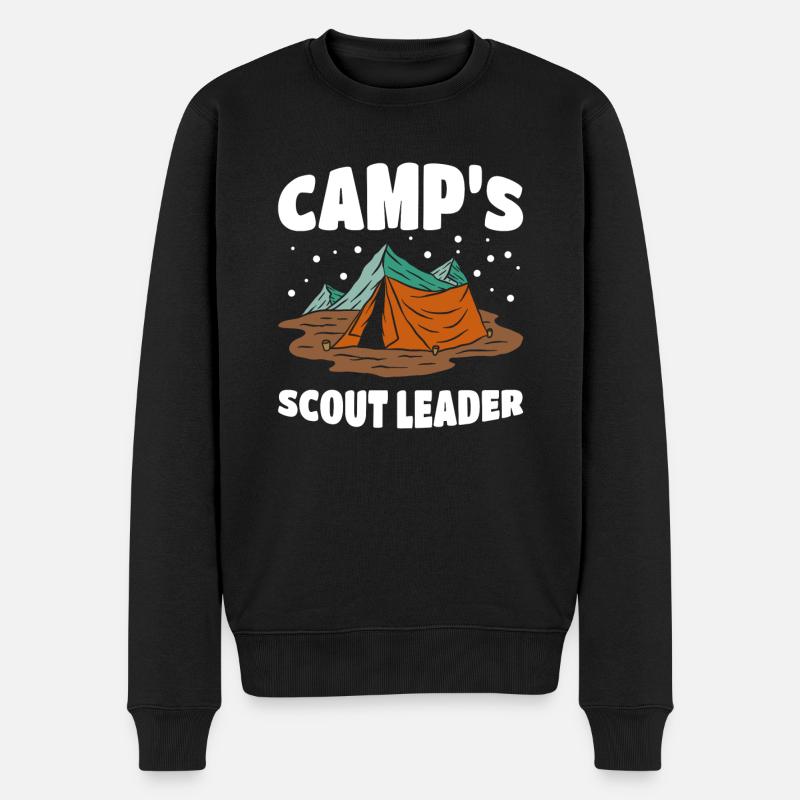 Camp's Scout Leader - Männer Premium Bio Pullover - Schwarz