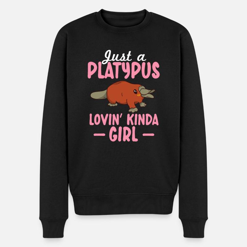 Ornithorynque Schnabeltier - Pull Premium bio Homme - noir