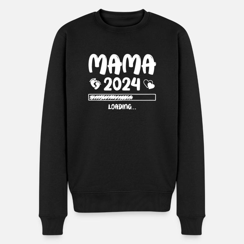 Mama Loading 2024 - Männer Premium Bio Pullover - Schwarz