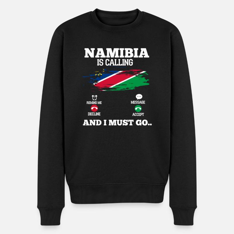 Namibia - Männer Premium Bio Pullover - Schwarz