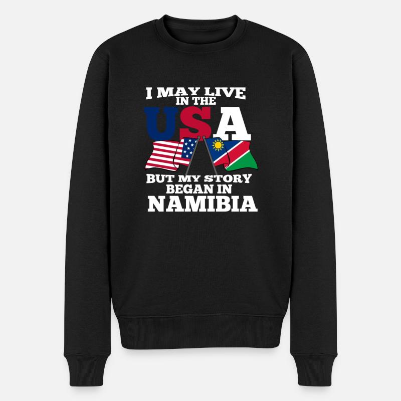 Namibia - Männer Premium Bio Pullover - Schwarz
