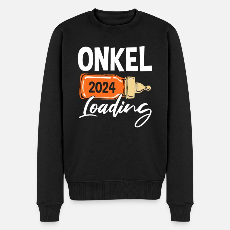 Werdender Onkel 2024 - Männer Premium Bio Pullover - Schwarz