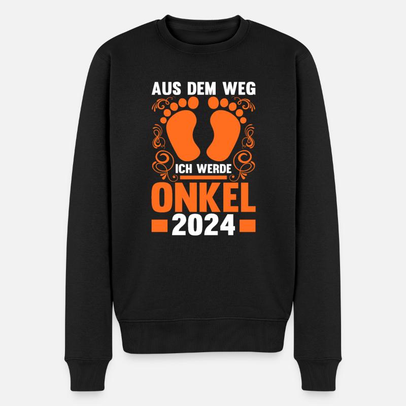 Werdender Onkel 2043 - Männer Premium Bio Pullover - Schwarz