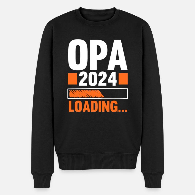 Werdender Opa 2038 - Männer Premium Bio Pullover - Schwarz