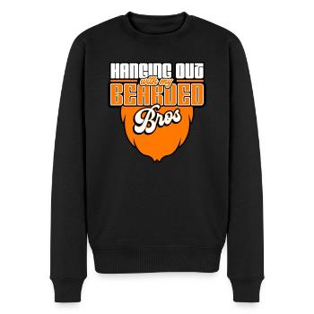 Hanging Out With My Bearded Bros - Men's Premium Organic Jumper - black - Front - Nico (187cm)