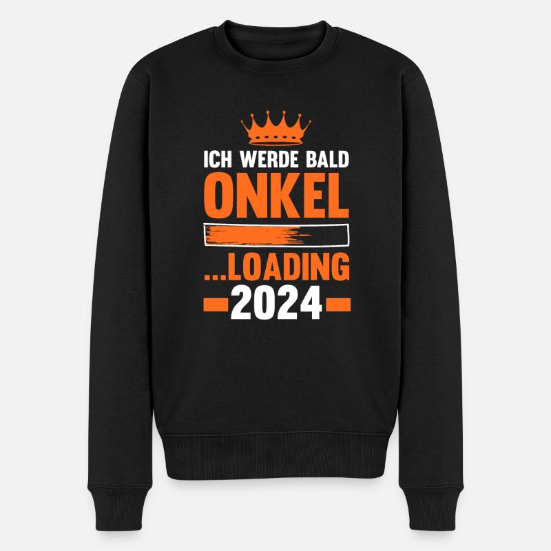 Werdender Onkel 2041 - Männer Premium Bio Pullover - Schwarz