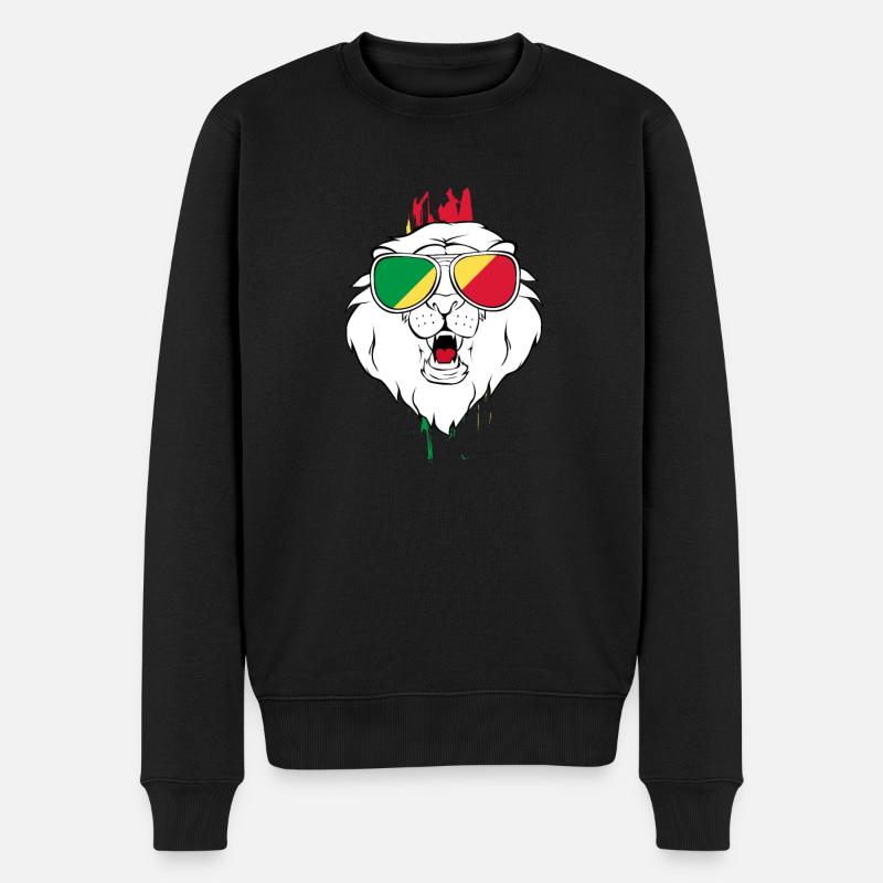 Kongo - Männer Premium Bio Pullover - Schwarz