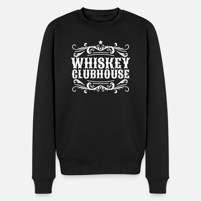 Whisky Whiskey - Männer Premium Bio Pullover - Schwarz