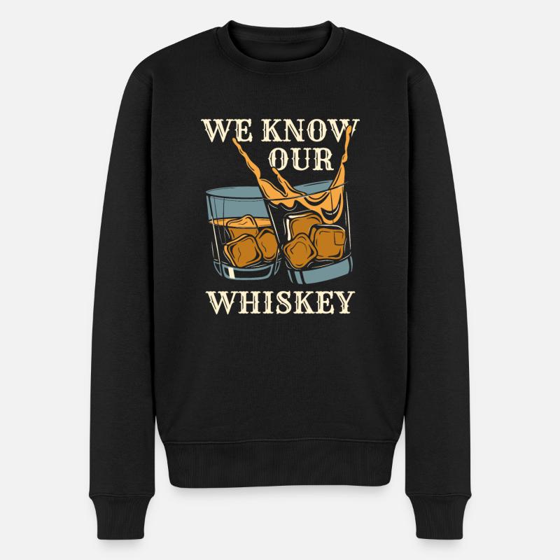 Whisky Whiskey Cool - Pull Premium bio Homme - noir