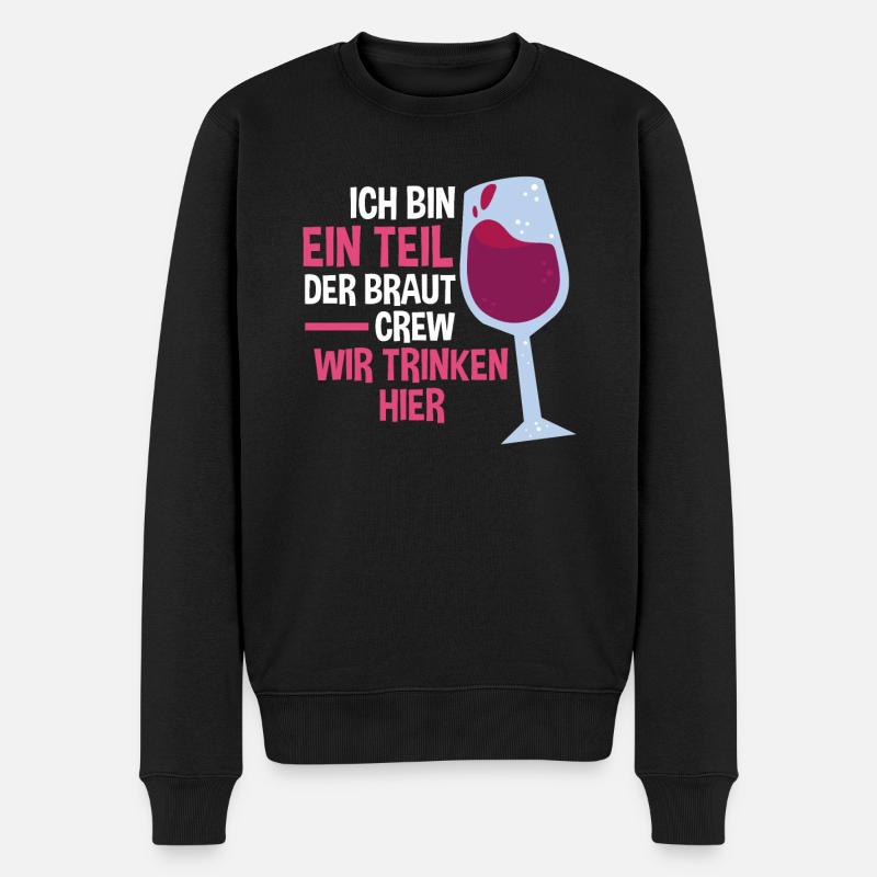 Braut Junggesellinnenabschied Junggesellenabschied - Männer Premium Bio Pullover - Schwarz