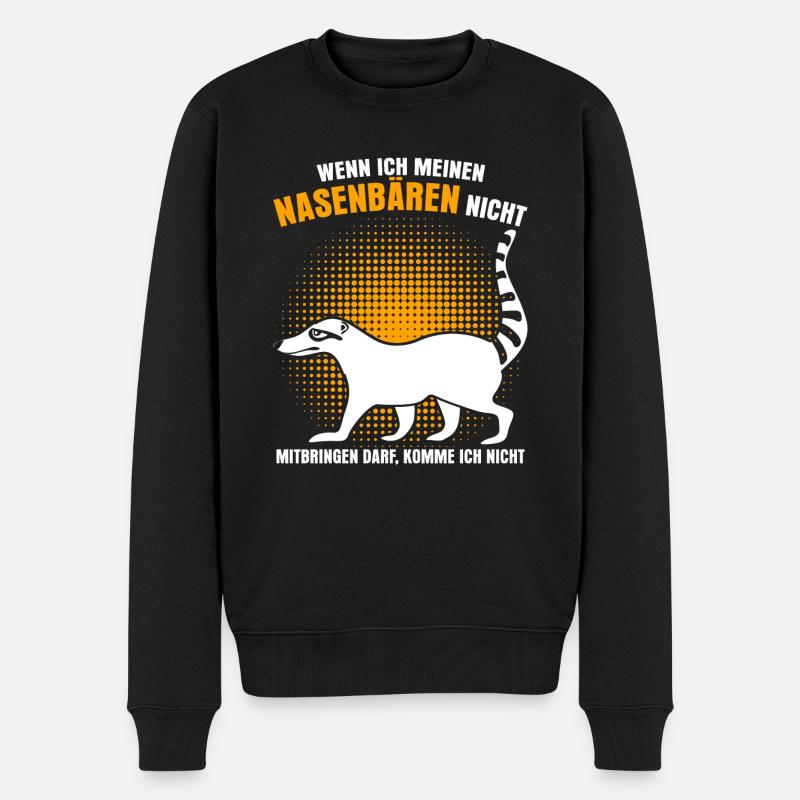 Nasenbär Witz Nasenbären - Männer Premium Bio Pullover - Schwarz