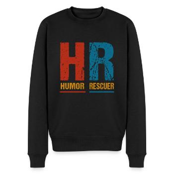 Beruf: Hr-manager Im Personalwesen - Männer Premium Bio Pullover - Schwarz - Vorne - Nico (187cm)