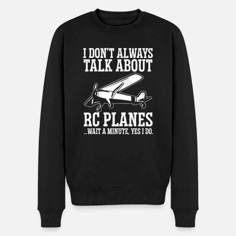 Remote Controlled Airplane Model Airplane - Men's Premium Organic Jumper - black