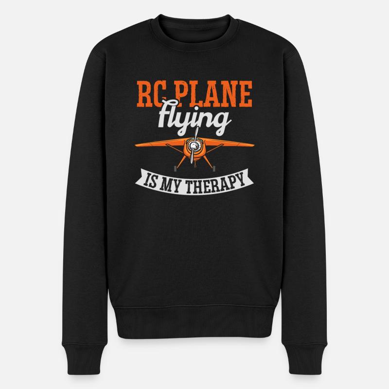 Remote Controlled Airplane Model Airplane - Men's Premium Organic Jumper - black