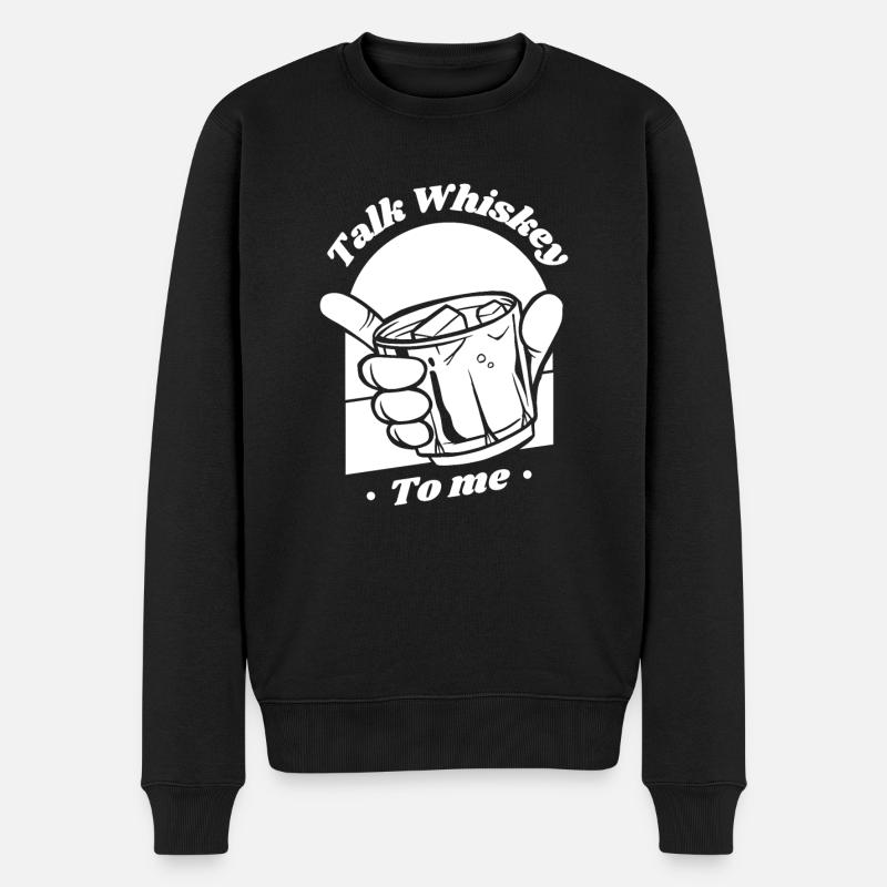 Whisky Whiskey - Männer Premium Bio Pullover - Schwarz