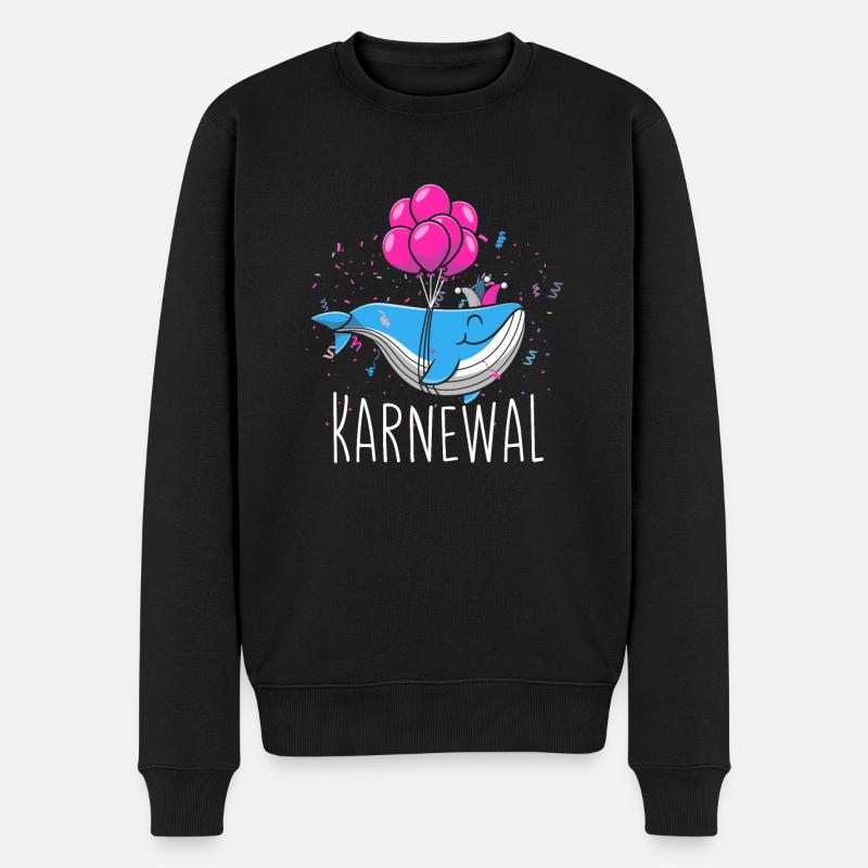 Karnewal Fasching Wal - Männer Premium Bio Pullover - Schwarz