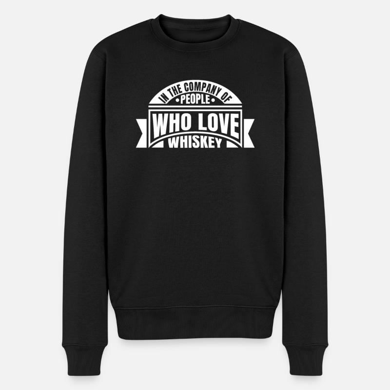 Whisky Whiskey - Männer Premium Bio Pullover - Schwarz