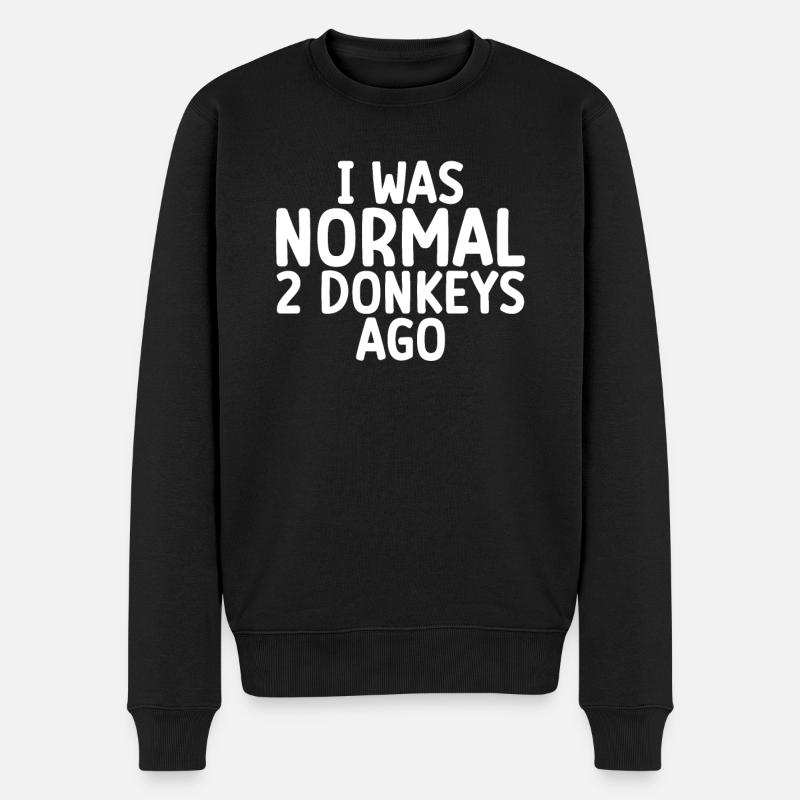 Donkey Lover Gifts - Männer Premium Bio Pullover - Schwarz