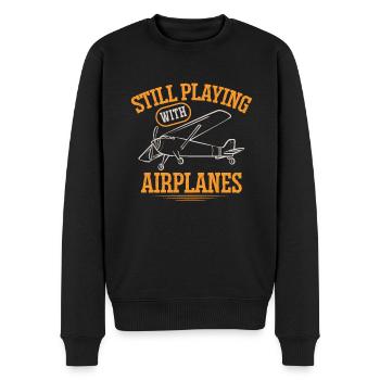 Modèle d’avion télécommandé - Pull Premium bio Homme - noir - Devant - Nico (187cm)