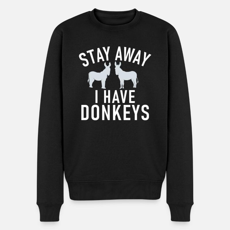 Donkey Lover Gifts - Männer Premium Bio Pullover - Schwarz