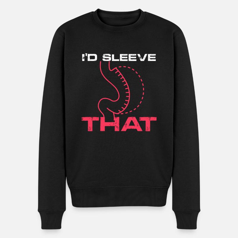 I'd sleeve that sleeve gastrectomy - Männer Premium Bio Pullover - Schwarz