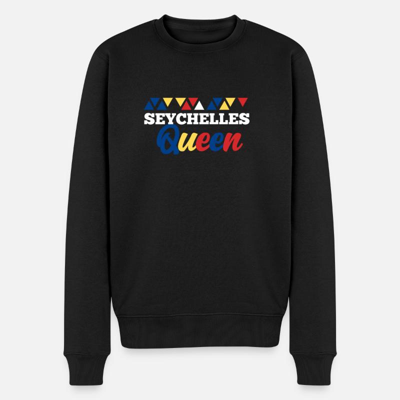 Seychellen - Männer Premium Bio Pullover - Schwarz