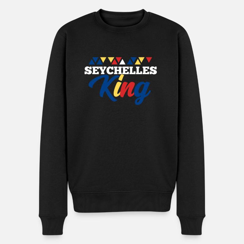 Seychellen - Männer Premium Bio Pullover - Schwarz