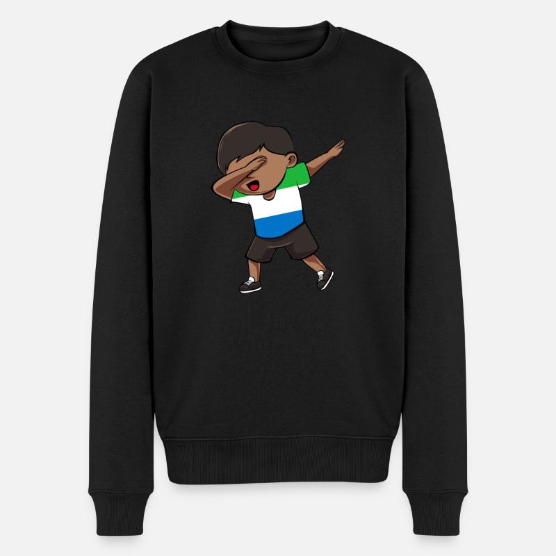Sierra Leone - Männer Premium Bio Pullover - Schwarz