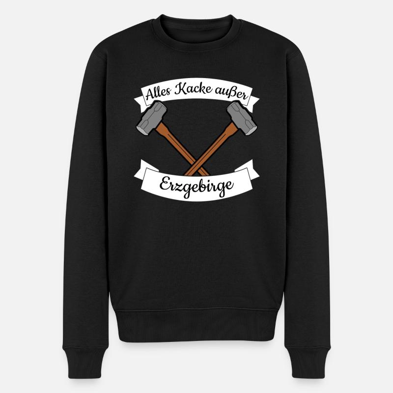 Erzgebirge Sachsen Erzgebirger - Männer Premium Bio Pullover - Schwarz