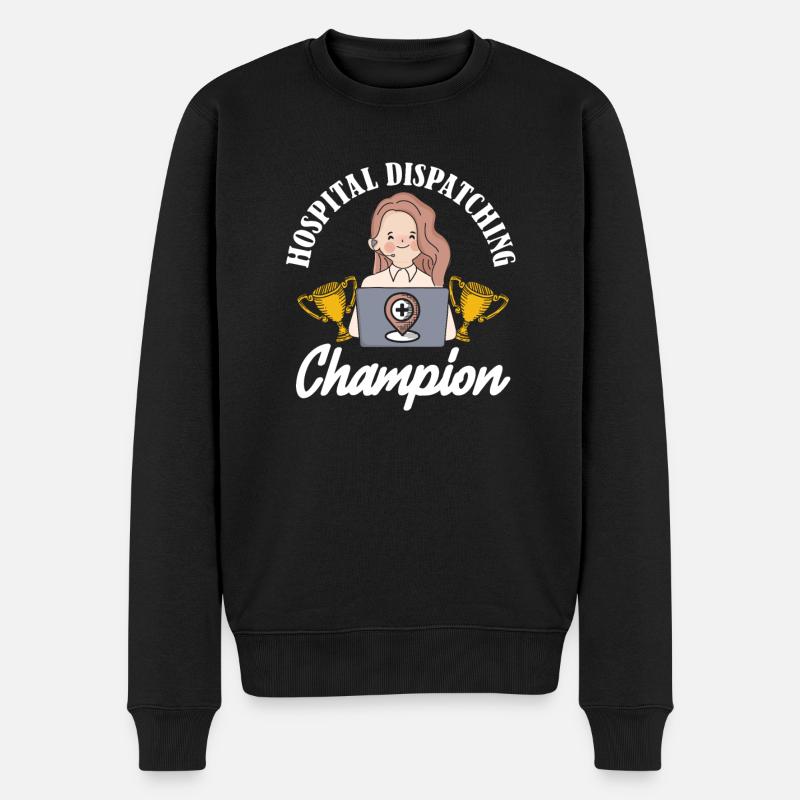 Notruf Leitstelle Einsatzzentrale Champion - Männer Premium Bio Pullover - Schwarz