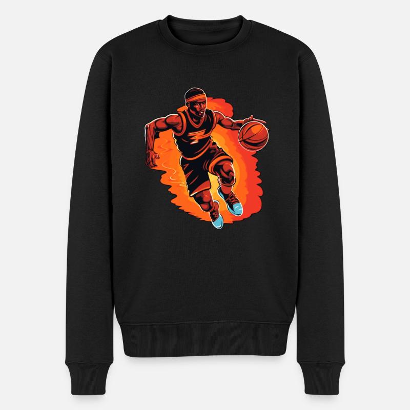 BASKETBALL für immer! - Männer Premium Bio Pullover - Schwarz