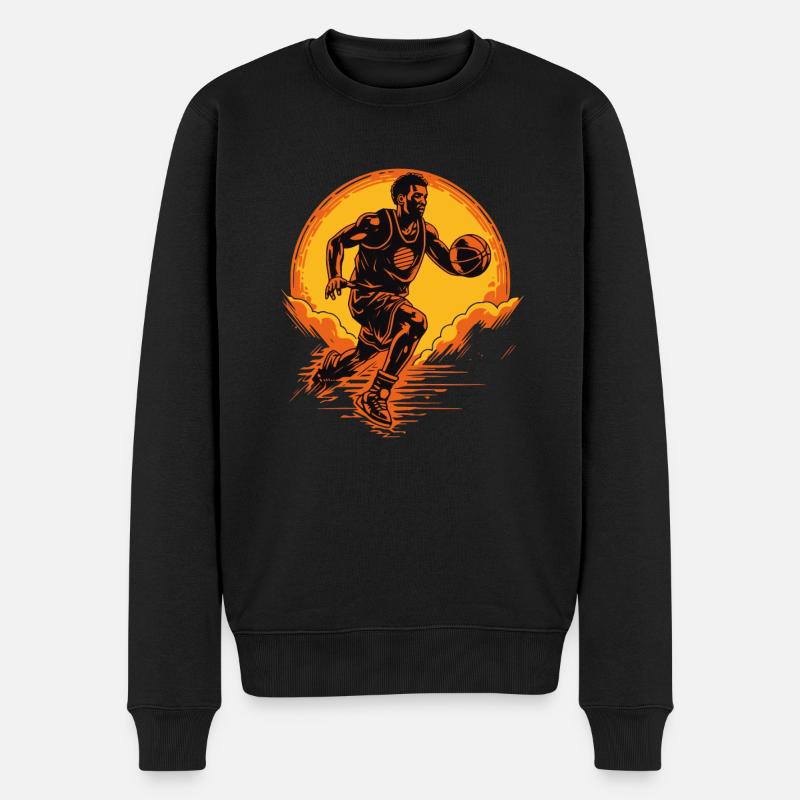 BASKETBALL für immer! - Männer Premium Bio Pullover - Schwarz