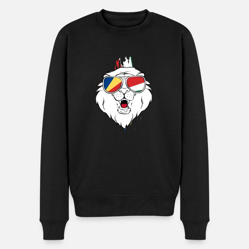 Seychellen - Männer Premium Bio Pullover - Schwarz