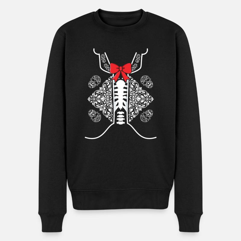 Dia de los Muertos Tag der Toten Halloween - Männer Premium Bio Pullover - Schwarz