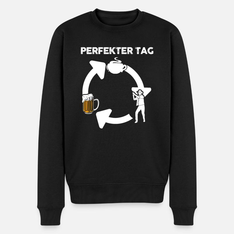 Line Dance Tänzer - Männer Premium Bio Pullover - Schwarz