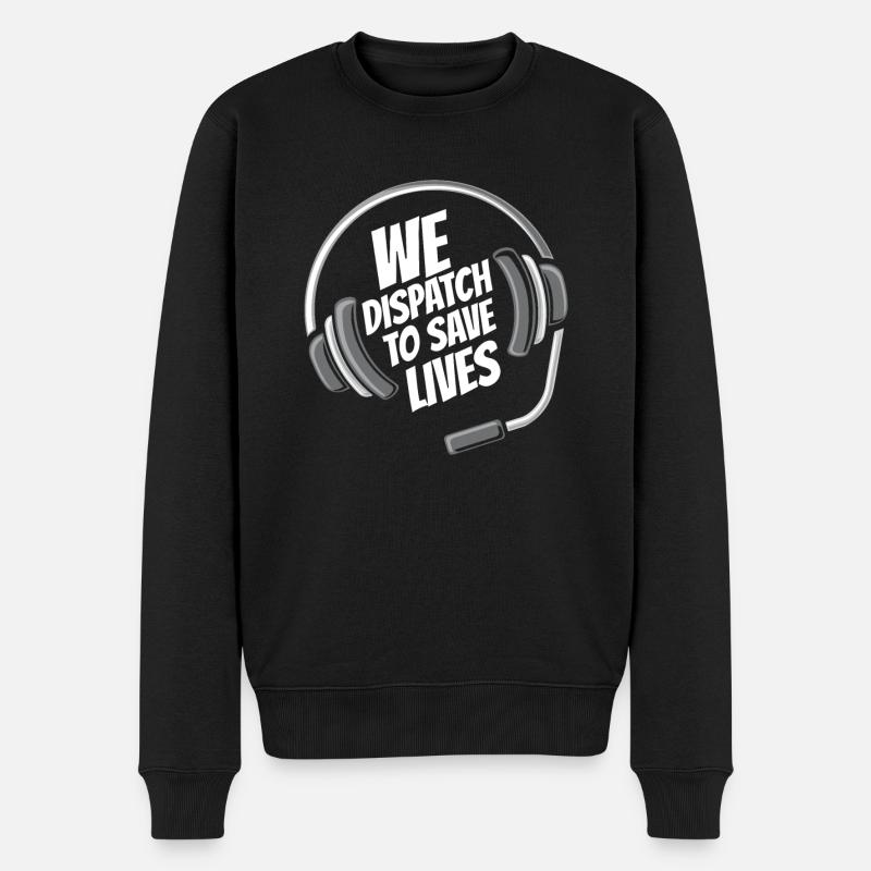 Notruf Leitstelle Einsatzzentrale Speichern - Männer Premium Bio Pullover - Schwarz