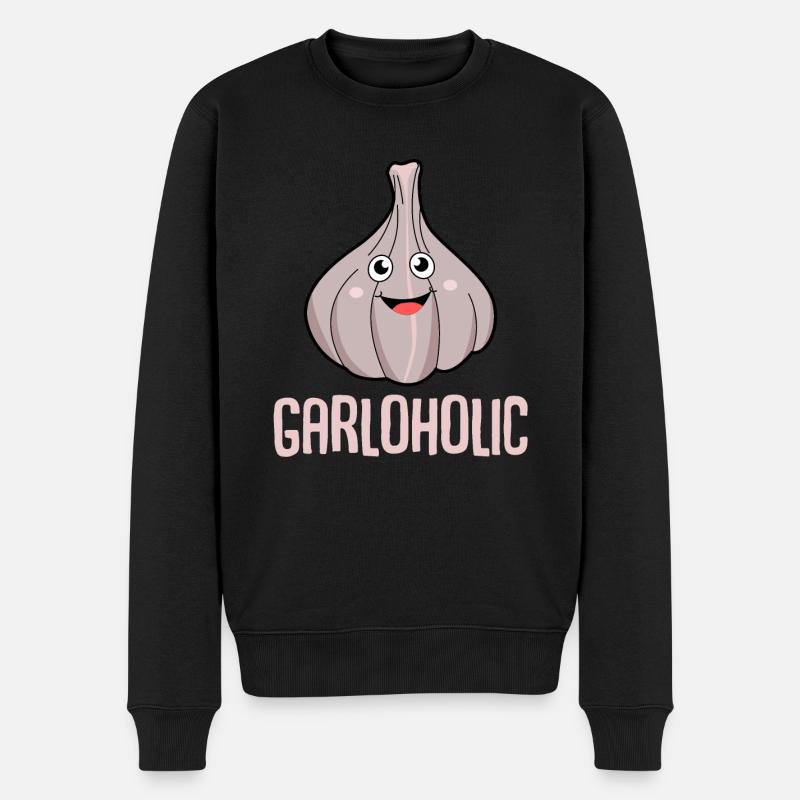 Garloholic à l’ail - Pull Premium bio Homme - noir