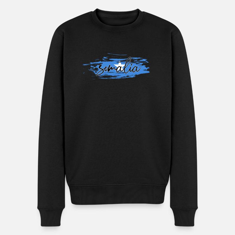 Somalia - Männer Premium Bio Pullover - Schwarz