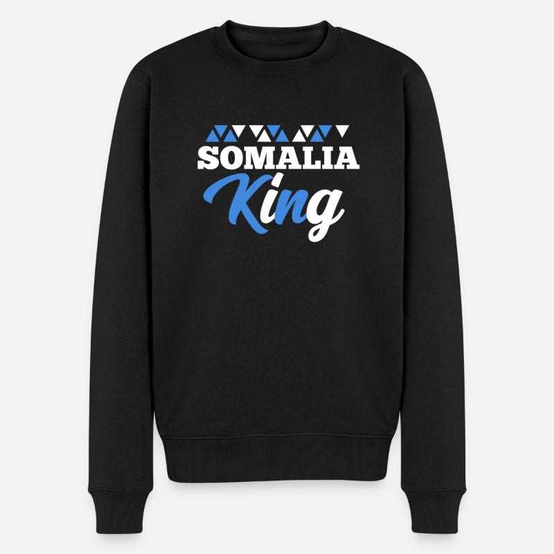 Somalia - Männer Premium Bio Pullover - Schwarz