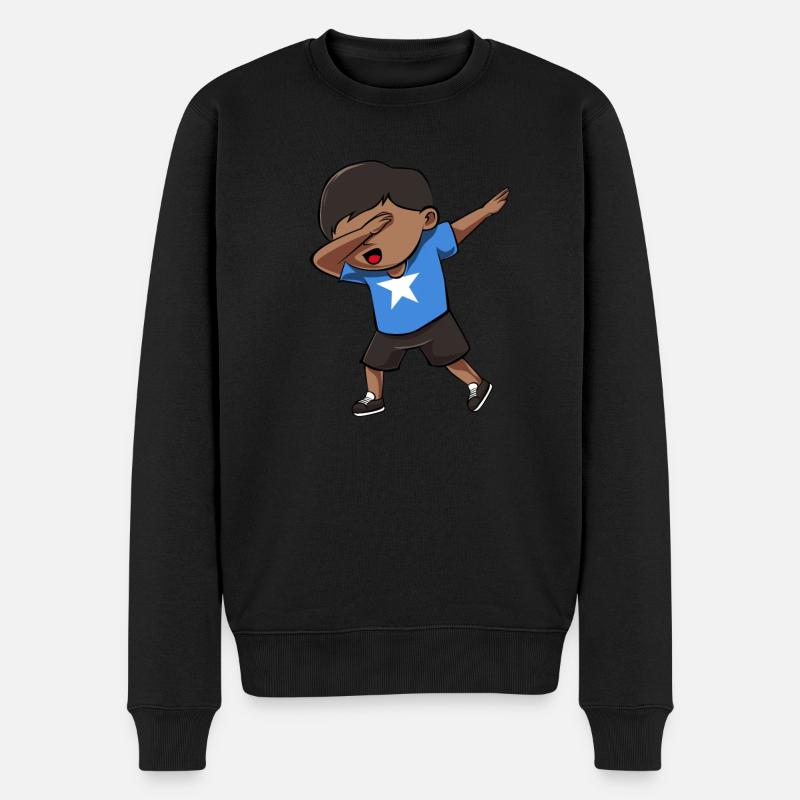 Somalia - Männer Premium Bio Pullover - Schwarz