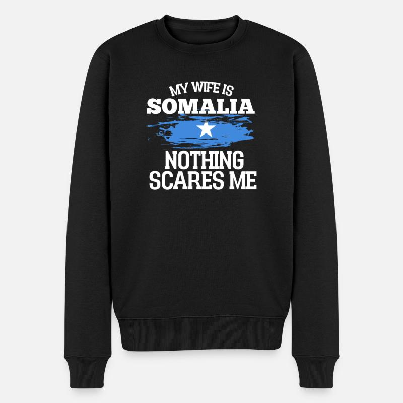 Somalia - Männer Premium Bio Pullover - Schwarz