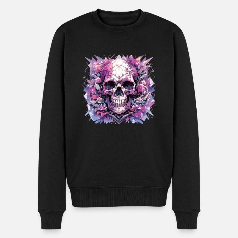 Totenkopf - Männer Premium Bio Pullover - Schwarz