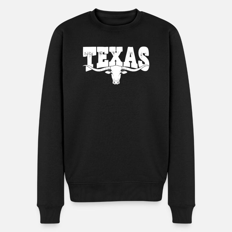 Bovins du Texas - Pull Premium bio Homme - noir