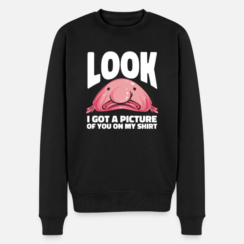 Poisson blob - Pull Premium bio Homme - noir