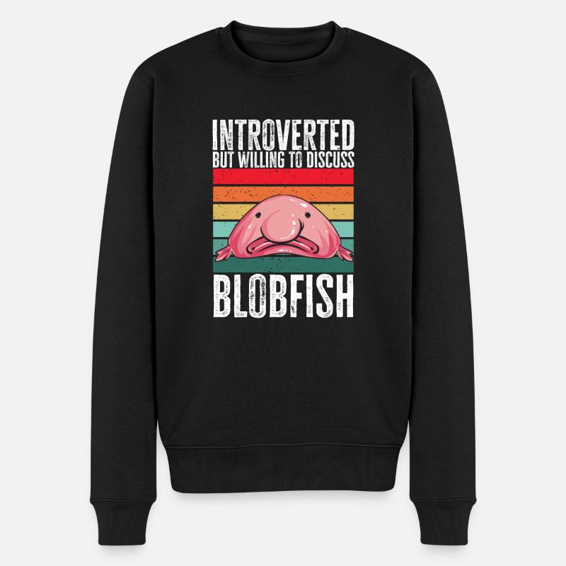 Blobfisch - Männer Premium Bio Pullover - Schwarz