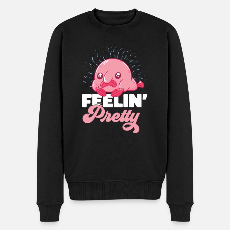 Blobfisch - Männer Premium Bio Pullover - Schwarz