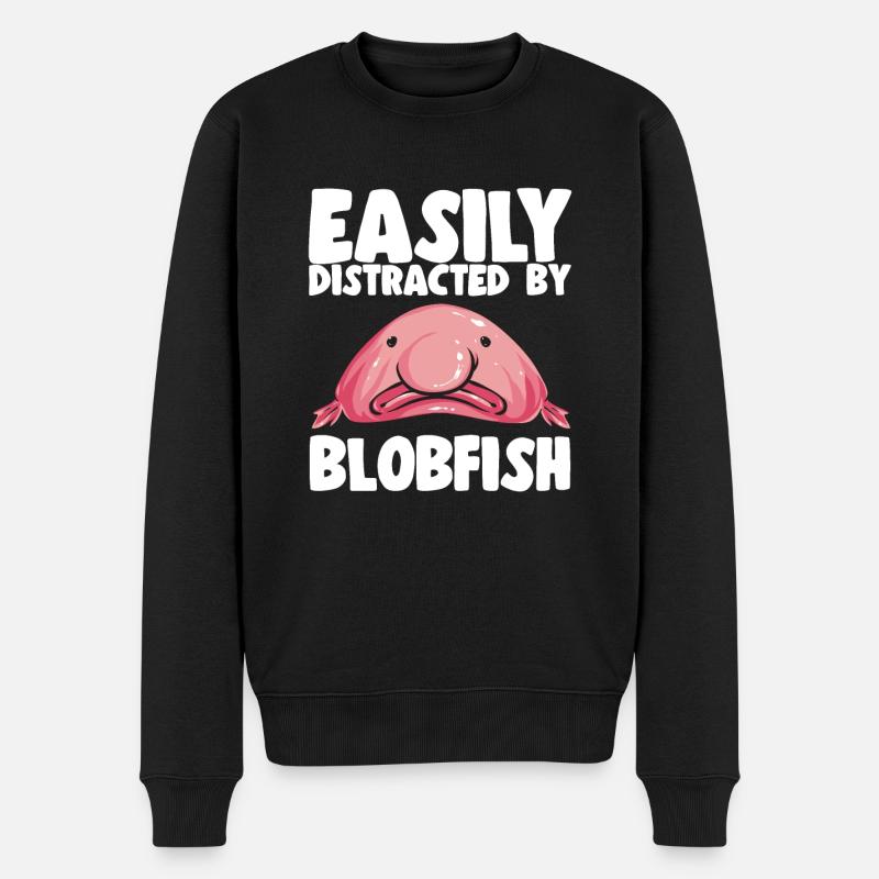 Poisson blob - Pull Premium bio Homme - noir